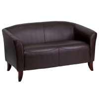 Flash Furniture HERCULES Imperial Series Brown Leather Love Seat 111-2-BN-GG